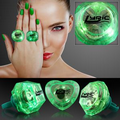 5 Day Imprinted Huge Green Gem Assorted Style Lighted Rings